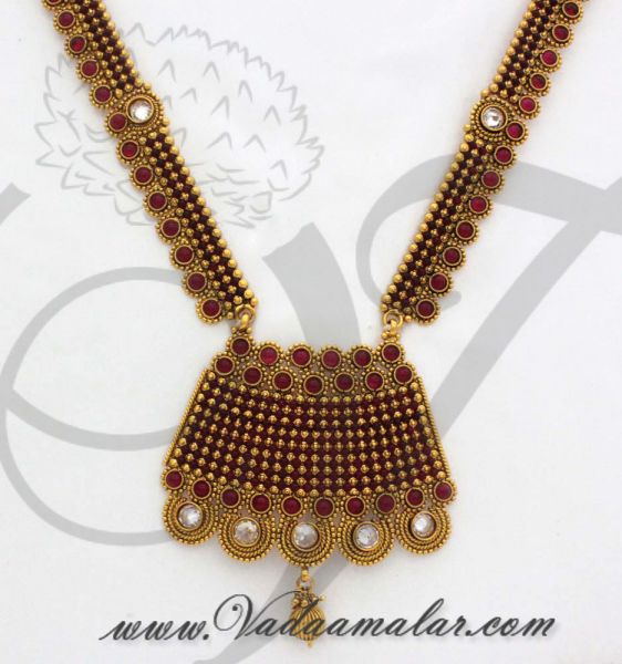 Elegant design red stone Indian bridal jewellery full set 16 pieces wedding collection buy online