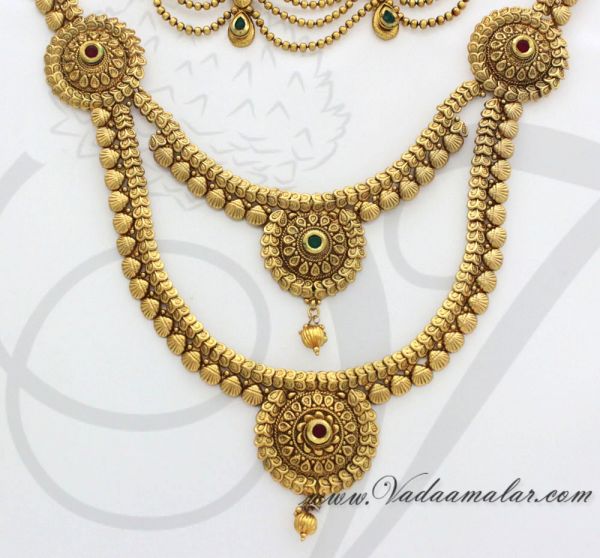 Latest Designer Wedding Collection Jewellery Set 16 piece ornaments for Bridal Saree Buy online