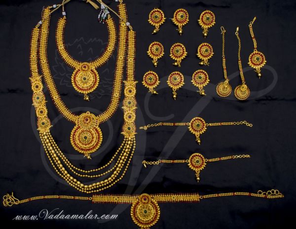 Antique Design Jewellery Set Ornaments for Bridal Saree Buy Online India
