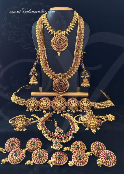 Antique lakshmi design bridal jewellery set buy online