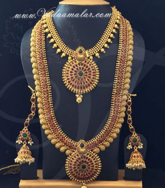 Antique lakshmi design bridal jewellery set buy online