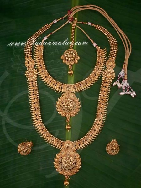 Mango Design Ethnic Indian Traditional Antique Bridal Jewellery Set for Women Available online