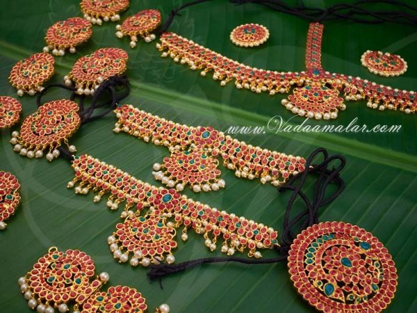Kuchipudi Dance Indian Bridal Jewellery Set Traditional 10 piece Jewels Buy