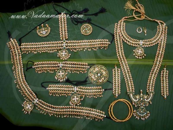 Green Stone Bharatanatyam Kuchipudi Dance Set Buy jewellery online