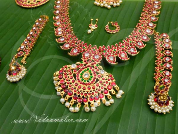 Temple jewellery Bharatanatyam Kuchipudi Jewelry Set Temple Jewellery Online