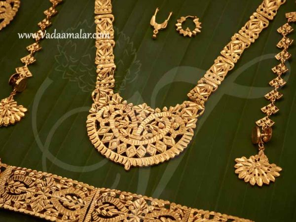 Gold plated Mohiniyattam Bridal Jewellery Set
