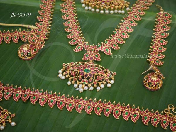 Indian Bridal Jewellery  Wedding South Indian Barathanatyam Dance Set 