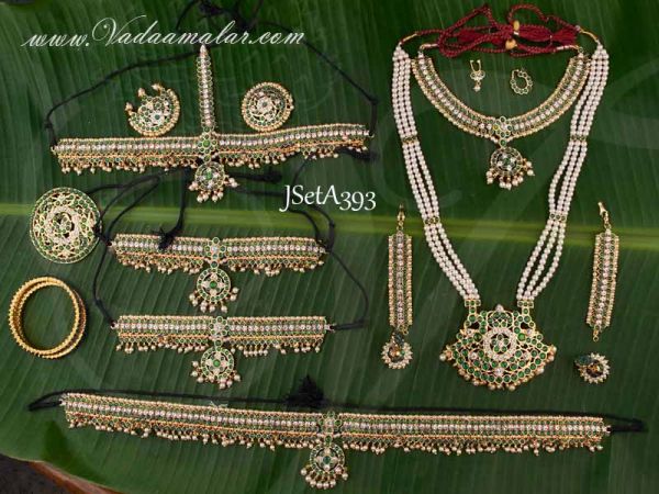 Green Kempu Bharatanatyam Kuchipudi Dance Set Buy jewellery