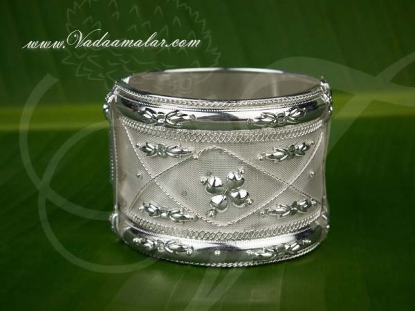 Silver Colour Indian Kada Bangle Bracelet  Screw type Ornament