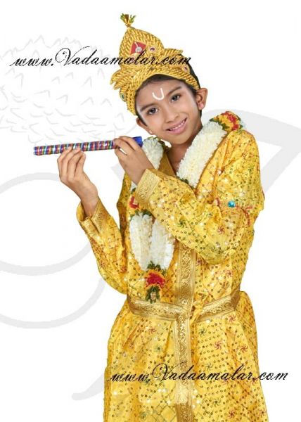 FANCY DRESSES Kids Krishna Costume for Janmashtami Kanha Mythological Character Buy Online KrishnaCostume
