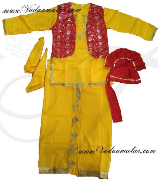 Buy online bhangra costume Top, jacket and Dupatta only