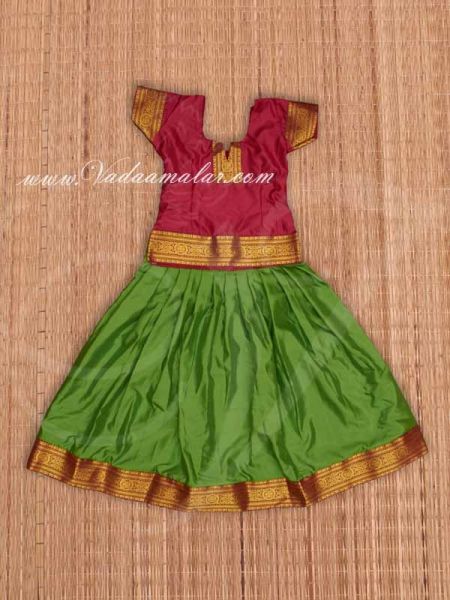 Childrens Costume South Indian Pavadai chattai Skirt Blouse Costumes