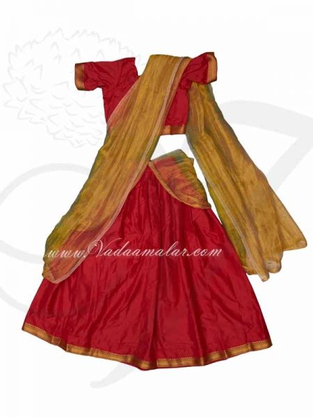 Pavadai thavani lehengga choli South Indian Girls Dress Costume Buy Now