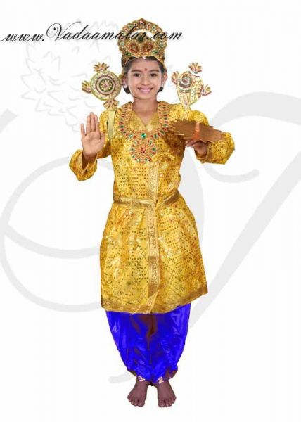 Vishnu Sangu Chakkaram for Fancy Dress Hindu Mythological Costumes Dances 11 Inches 