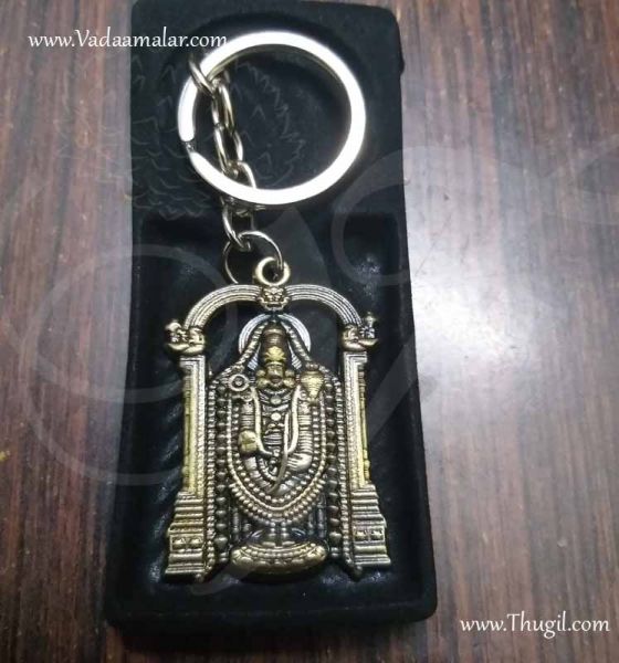 Beautiful Deity Venkateswara Balaji Venki oxidised brass India key chain