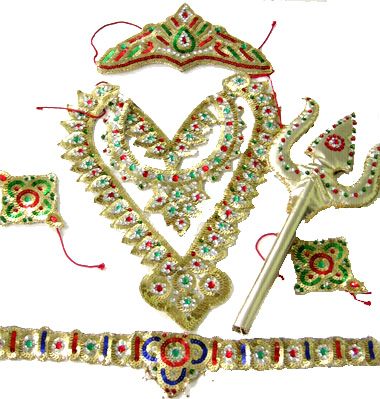 Indian Princess Queen Maharani Hindu Goddess Fancy Dress Costume Jewelery and Accessories for Kids Children