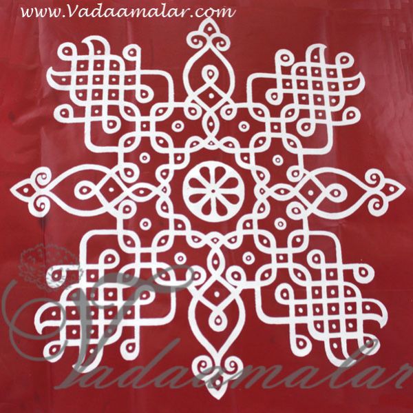 Sticker Kolams Rangoli Traditional Artistic Designs in South India