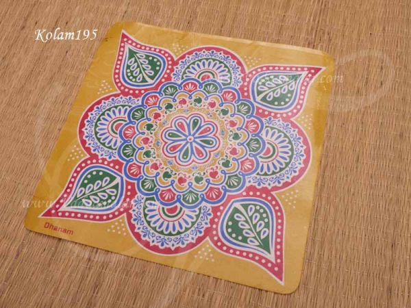 Sticker Rangoli Kolams Traditional Artistic Designs in South India 9 Inches