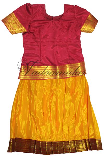 Indian Skirt And Blouse Childrens India Pavadai chattai Kids Costume