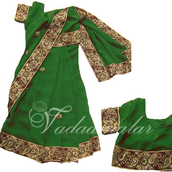 Ready made Saree Easy to wear Sari with stitched choli blouse Indian costume 