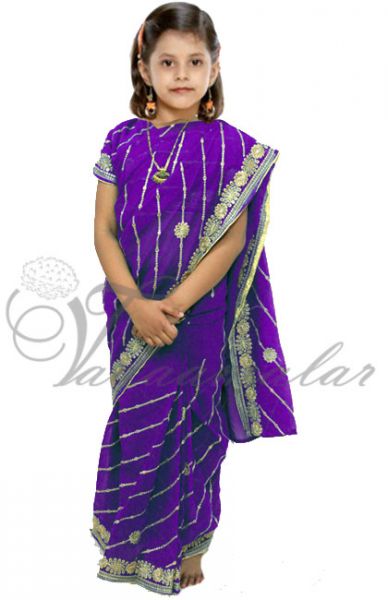 Shop Online for Indian kids-wear-girls Readymade with embroidery work India Indian saree 