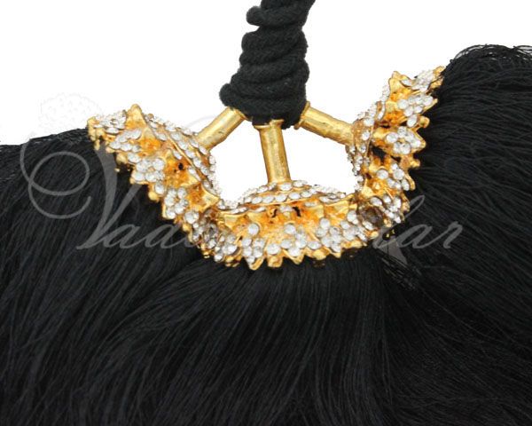 Small size White Stone Kunjalam Paranda Hair Accessories for dancers