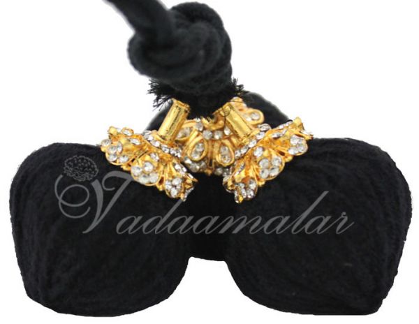 Small size Kunjalam with white Color stones Kuchipudi hair jewelry Prada