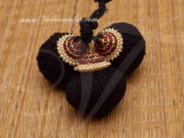 Kunjalam with kemp stones Bharatanatyam Kuchipudi hair jewelry Prada