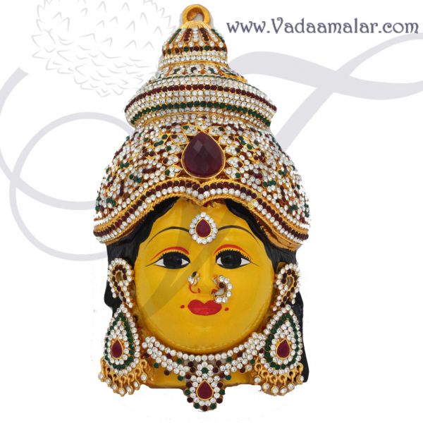 Goddess Lakshmi Mask Vara Laksmi Face with Decorations