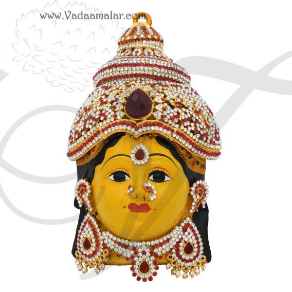 Goddess Lakshmi Mask Vara Laksmi Face with Decorations