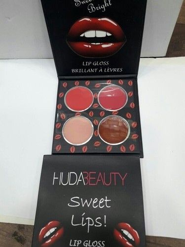 Huda Beauty Sweet Lip Stick Glossy 4 color palatte Lips