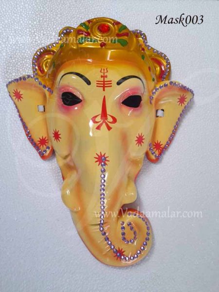 Lord Vinayaga Ganesha Mask Indian India God Fancy Dress Costume Masks