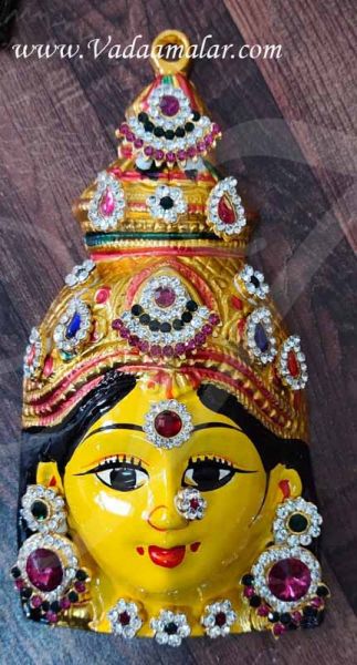 Goddess Lakshmi Mask Vara Laksmi Face with Decorations 6