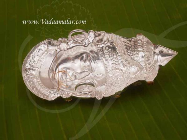 German Silver Half Mask Goddess Vara Laksmi Face Ammavu Decorations Buy Now 7