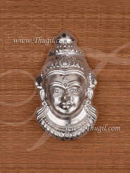 German Silver Half Mask Goddess Vara Laksmi Face Ammavu Decorations Buy Now 6.5