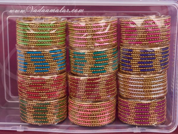 12 different colour kids bangles bracelets