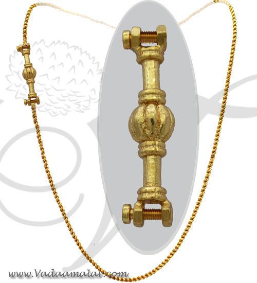 Traditional Sri Lankan Chain with Mugappu Side Pendants for Sarees 