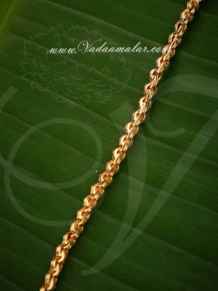 American Diamond stone side pendant with thali chain kodi mugappu for sarees Buy now