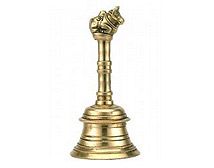 Brass Puja Bell Bells With Nandi Top Buy Online India Mani