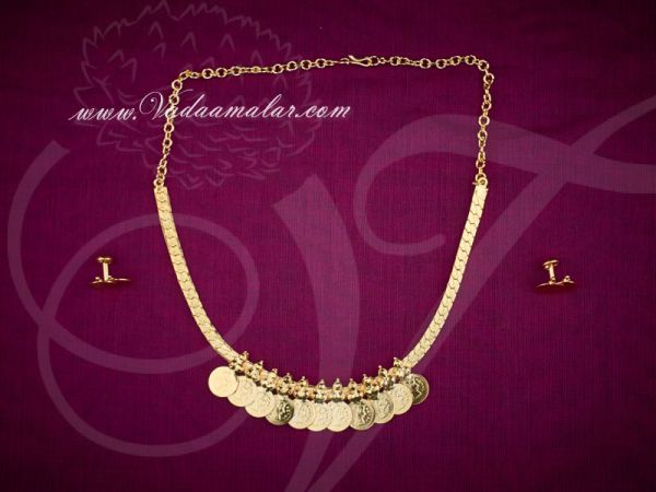 Coin Design Closed Necklace Earrings Set