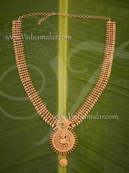 Necklace Gold Plated Long and Short Neclace Haaram Set Buy Now
