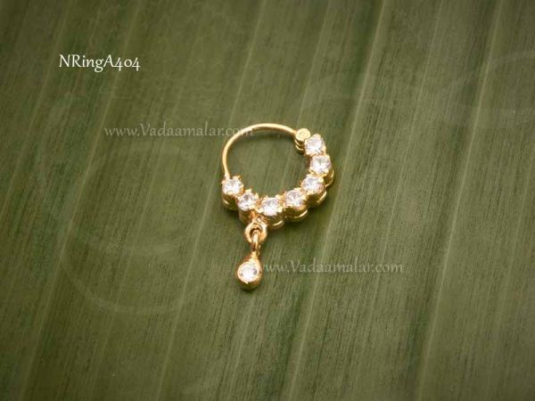 Nose Ring Non Pierced Zircon Stone Ring Nathu Jewellery 