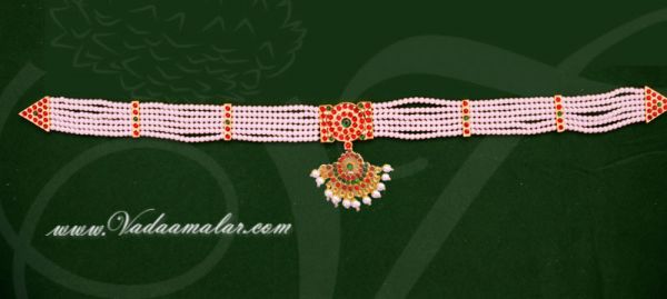 Buy Pearl Waist Belt Online Indian hip chain 