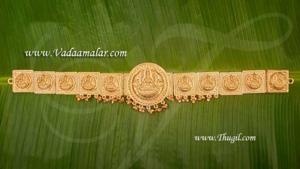 Goddess Lakshmi engraved traditional Indian waist hip belt Odiyanam