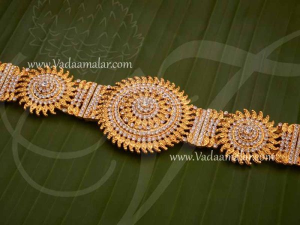 Odiyanam Kamar patta White stone Waist Hip Belt Jewellery Buy Now 