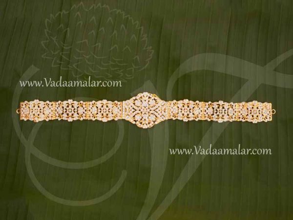 Kamar Patta White Colour Stone Waist Hip Belt Jewellery Buy Now