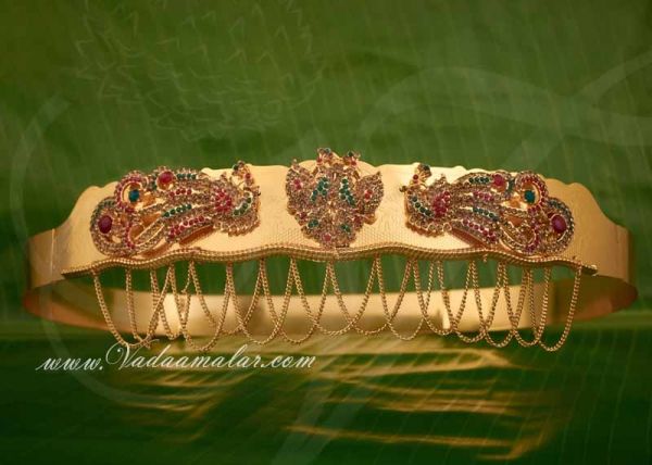 Extra Large Size Peacock design Multi colour design Kamarpatta Indian Waist Hip Belt Chain Buy Online