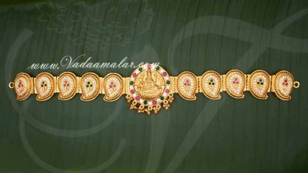 Kamarband Lakshmi Design engraved waist belt Odiyanam Hip Belt Dance jewelry