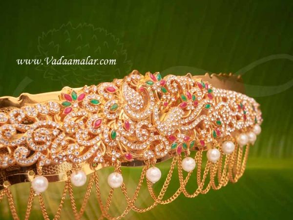 Peacock design Multi colour design Kamarpatta Indian Waist Hip Belt Chain Buy Online