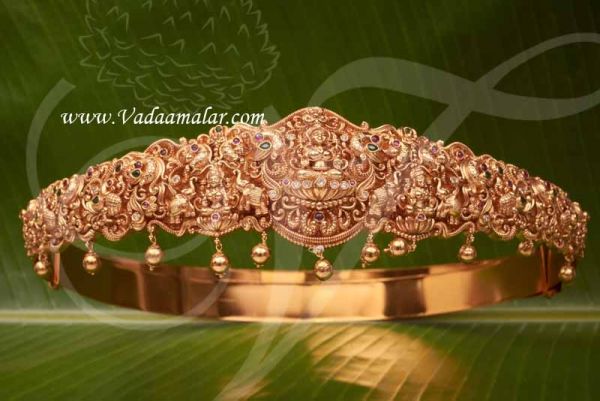 Odiyanam Antique Lakshmi and Peacock Design Vaddanam Waist Hip Belt Buy Now